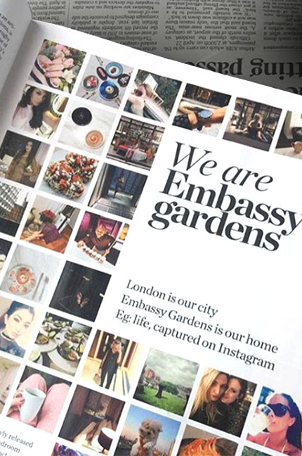 Embassy Gardens advertising agency Jaques Vanzo