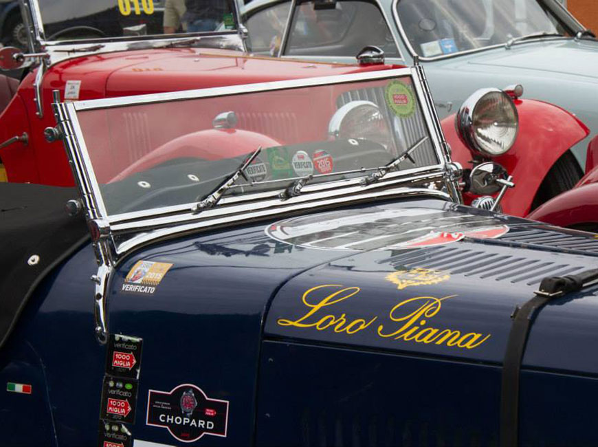 Loro Piana branded classic racing car