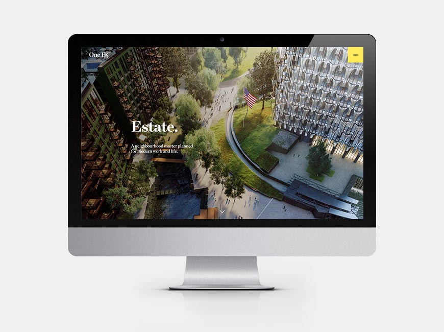 One Embassy Gardens website design - Estate Page