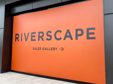 Riverscape hoarding design by Jaques Vanzo
