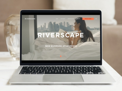 Riverscape website agency - homepage design